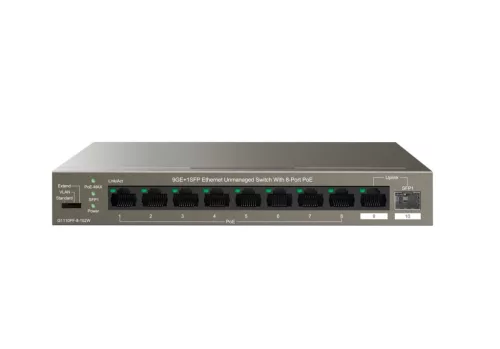 IP-COM G1110PF-8-120W 9GE+1SFP Ethernet Unmanaged Switch With 8-Port PoE