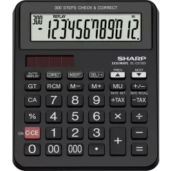 Sharp EL-CC12D Asztali számológép Black