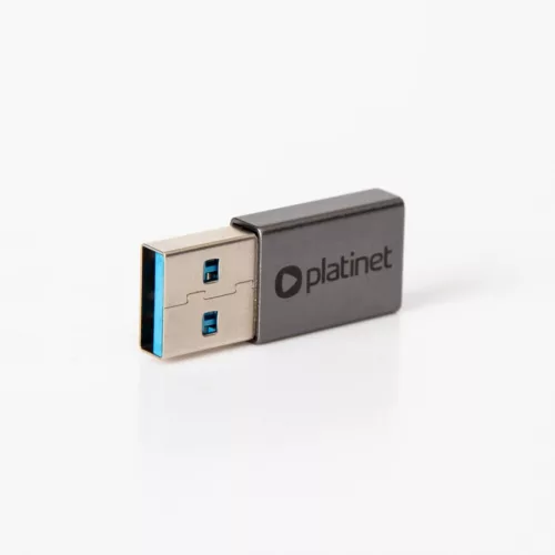 Platinet USB-A to USB-C Gen 1 Media Adapter Grey