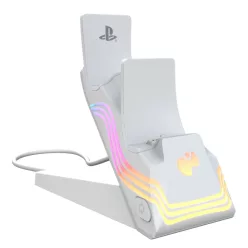 PDP PlayStation 5 White Afterglow Wave Dual Charger