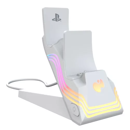 PDP PlayStation 5 White Afterglow Wave Dual Charger