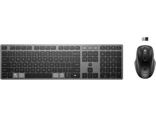 HP 725 Multi-Device Rechargeable Wireless Bluetooth Keyboard Combo Black HU