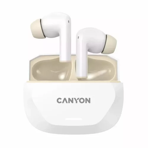 Canyon Hexagon 7 TWS Bluetooth Headset White/Beige