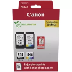   Canon PG-545/CL-546 Multipack tintapatron + Photo Paper Value Pack 50db
