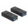 DeLock USB 3.0 Adapter Type-A female to Type-A female (crossed) Black