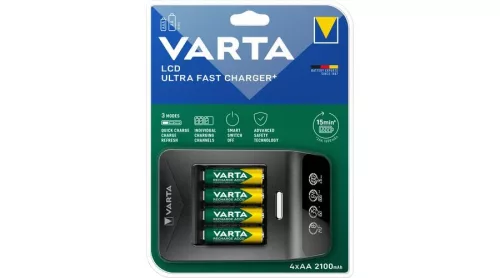 Varta LCD Ultra Fast Charger + 4x AA 2100mAh