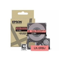 Epson LK-5RBJ címkeszalag (18mm) Black on Matte Red - 8m