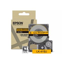 Epson LK-4YBJ címkeszalag (12mm) Black on Matte Yellow - 8m