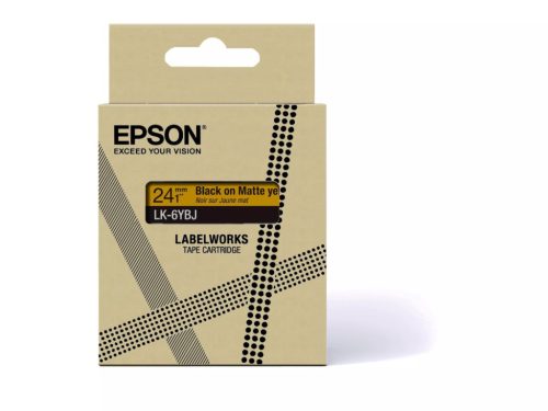Epson LK-6YBJ címkeszalag (24mm) Black on Matte Yellow - 8m