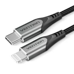  Vention USB 2.0 C to Lightning Cable Aluminum Alloy Type 2m Black
