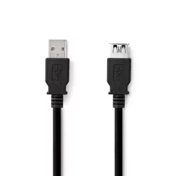 Nedis USB-A Male to USB-A Female 5Gbps USB Cable 1m Black