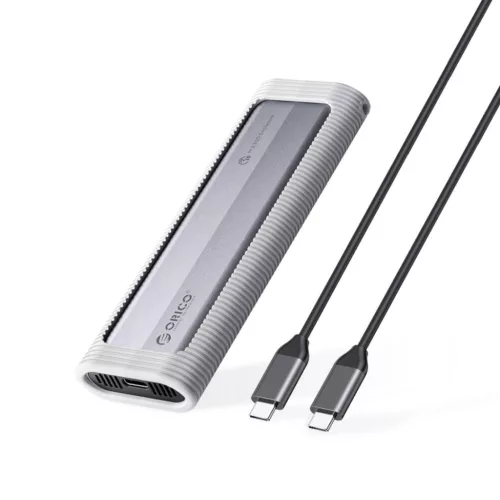 Orico AXM2S-G2 10Gbps M.2 NVMe & NGFF SSD Enclosure with Protective Silicone Case Grey