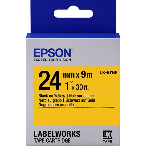 Epson LK-6YBP címkeszalag (24mm) Black on Yellow - 9m
