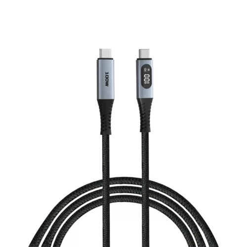 Verbatim Sync & Charge 100W Cable with Power Display 1,2m Black