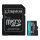 Kingston 128GB microSDXC Canvas Go Plus Gen4 Class 10 UHS-I U3 + adaper