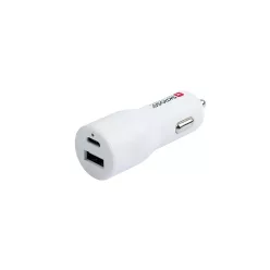 SKROSS 1xUSB-A 1xUSB-C PD 20W autós töltő White