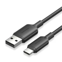 Vention USB 2.0 A Male to C Male 3A PVC Type cable 1m Black