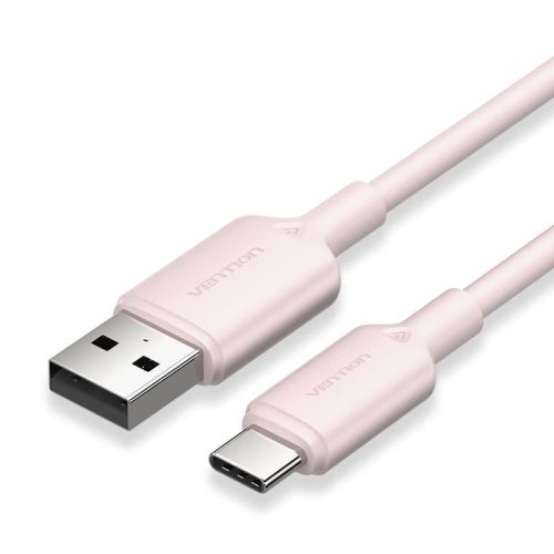 Vention USB 2.0 A Male to C Male 3A PVC Type cable 2m Pink