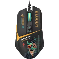  A4-Tech Bloody W63 Max Renegade Midnight RGB Gaming mouse Black