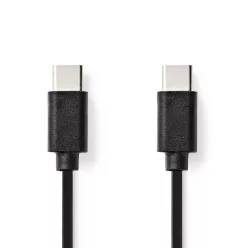 Nedis USB-C to USB-C USB Cable 1m Black