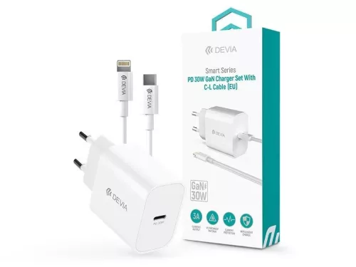 Devia ST109568 Smart Series 30W GaN PD+QC Type-C/Lightning Cable Black