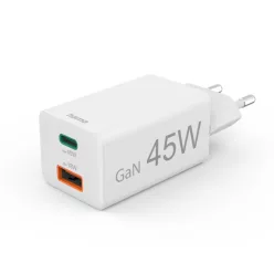 Hama Fast Charger GaN Mini Charger 45W White