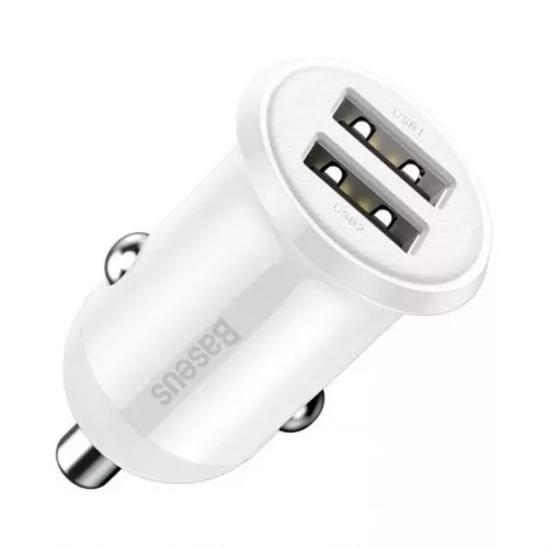 Baseus Golden Grain Pro Car Charger White