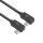 ACT USB 3.0 60W USB Type-C (left/right angled) to USB Type-C (left/right angled) Cable 0,5m Black