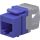 Nestron Keystone UTP csatlakozó; Cat6; 180°; dual IDC (Krone/110); kék