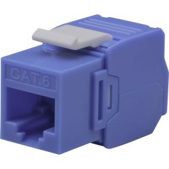   Nestron Keystone UTP csatlakozó; Cat6; 180°; szerszám nélkül szerelhető; kék