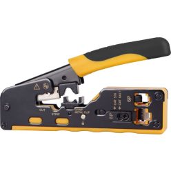   Nestron Moduláris krimpelő fogó átfűzhető csatlakozókhoz; 8P8C (RJ45), 6P6C (RJ12), 6P4C(RJ11)