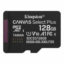   Kingston 128GB microSDXC Canvas Select Plus Gen3 Class 10 UHS-1 A1 V10 adapter nélkül