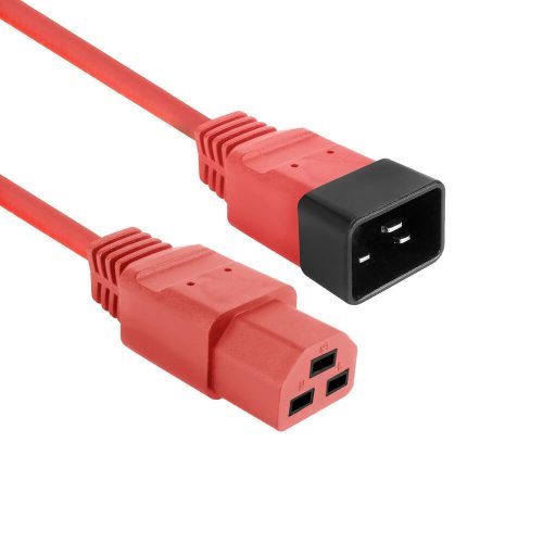 ACT Powercord C20 male - C21 famale 2m Red