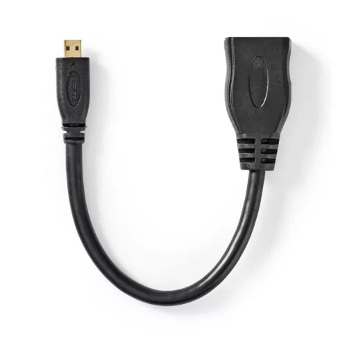 Nedis HDMI Micro Connector  HDMI Output 4K@30Hz 0,2m Black