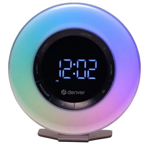 Denver CRL-342 FM clock radio with wakeup light & nature sounds White