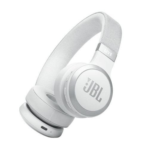 JBL Live 670NC Bluetooth Over-Ear Noise-Cancelling Headset White