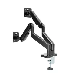   Gembird Desk mounted adjustable double monitor arm 17"-32" Black