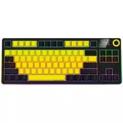   LORGAR KBP70TKLW Wireless Bluetooth Mechanical Gaming Keyboard Black/Yellow US