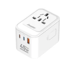 Energizer ETC450 45W Dual USB-C & USB-A Travel Charger White