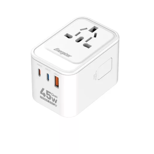 Energizer ETC450 45W Dual USB-C & USB-A Travel Charger White