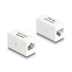 DeLock Adapter RJ45 jack to RJ45 jack Cat.6A UTP White