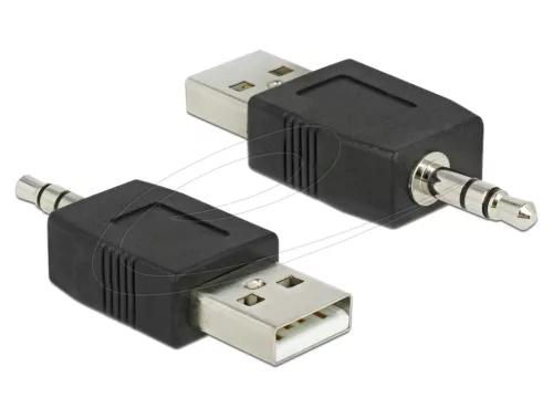 DeLock USB to Stereo Jack 3.5 mm Adapter for iPod Shuffle Black