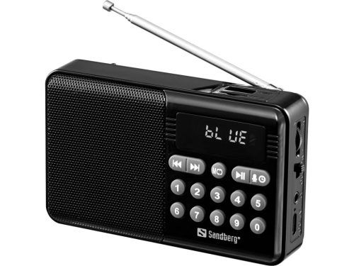 Sandberg Sandberg Speaker Radio FM+BT Recharge, 15 h, 5 W, Black