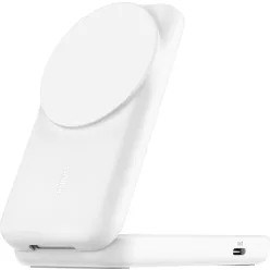 Belkin UltraCharge 25W Qi2 magnetic 2-in-1 Charger White