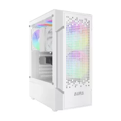 Gamdias Aura GC7 ARGB Tempered Glass White
