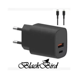   BlackBird T131 Hálózati Adapter + Lightning kábel 1m Black