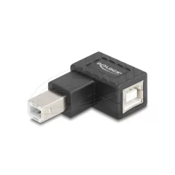   DeLock USB 2.0 Adapter USB Type-B male to USB Type-B female 90° right angled Black