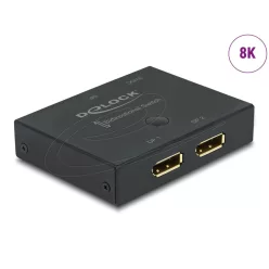 DeLock DisplayPort 2 - 1 Switch bidirectional 8K 30 Hz