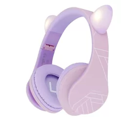 PowerLocus P2Kids Bluetooth Headset Purple/Pink Ears