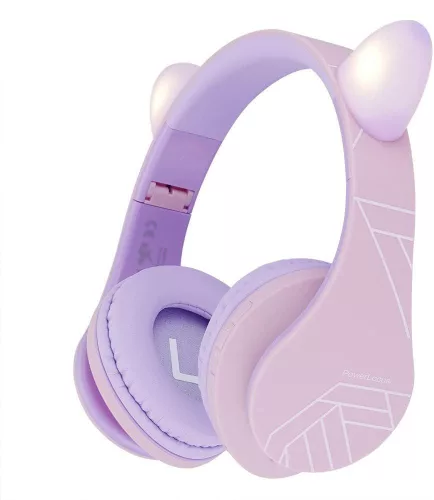 PowerLocus P2Kids Bluetooth Headset Purple/Pink Ears